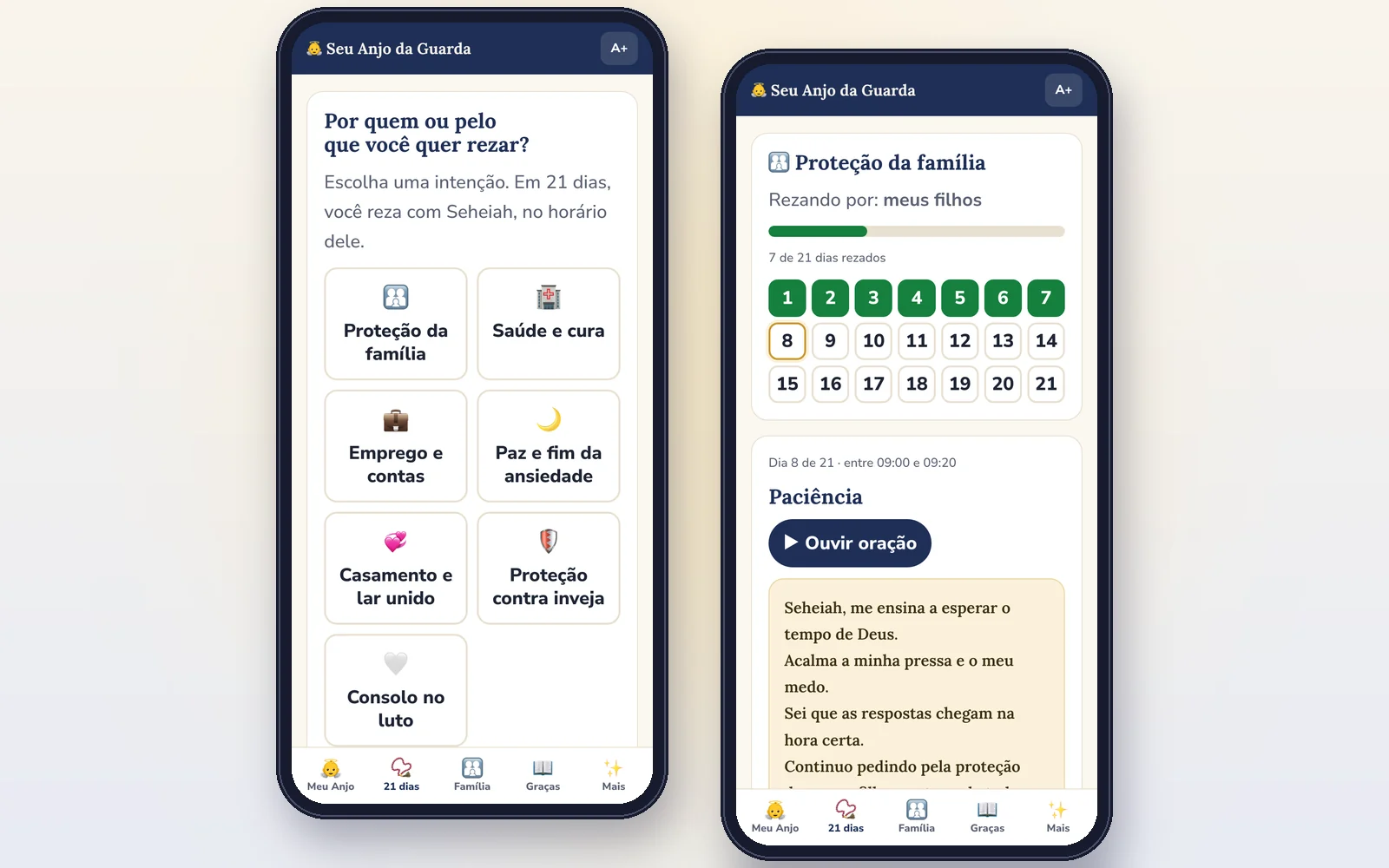 Plano de Oração de 21 dias no app